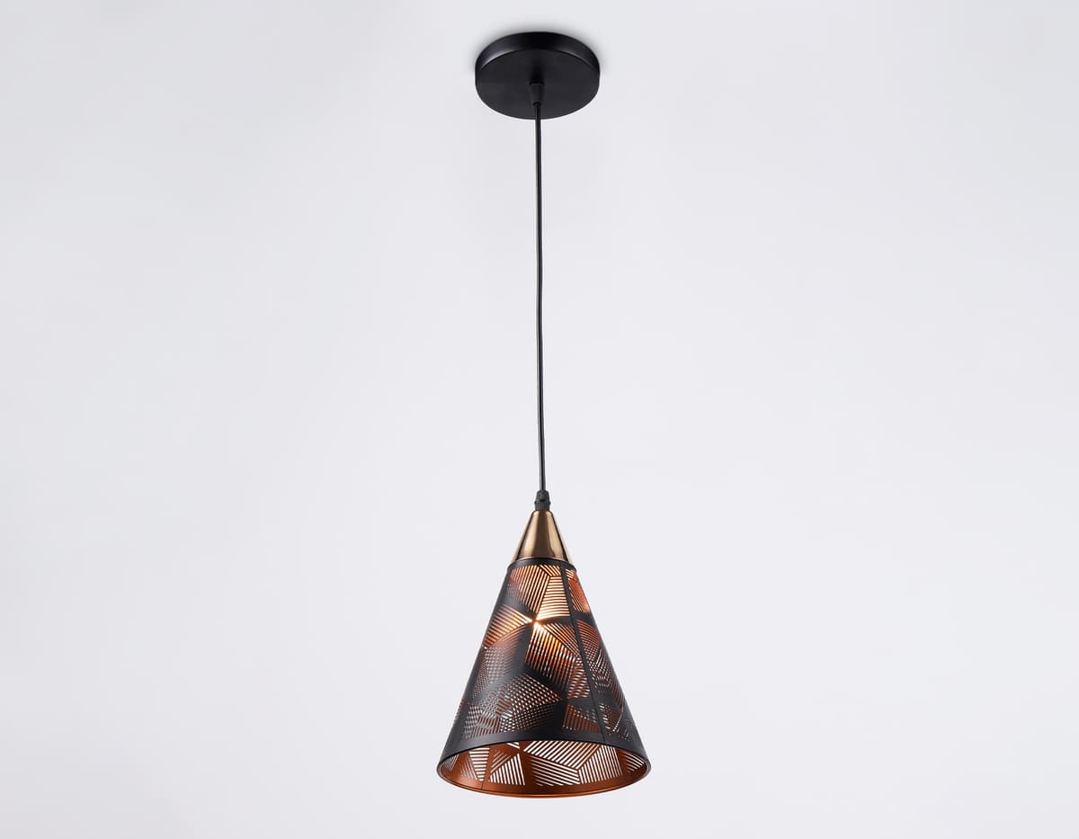 Подвесной светильник TR8431 BK/FGD черный/золото E27 max 40W D180*800 Ambrella Light 10