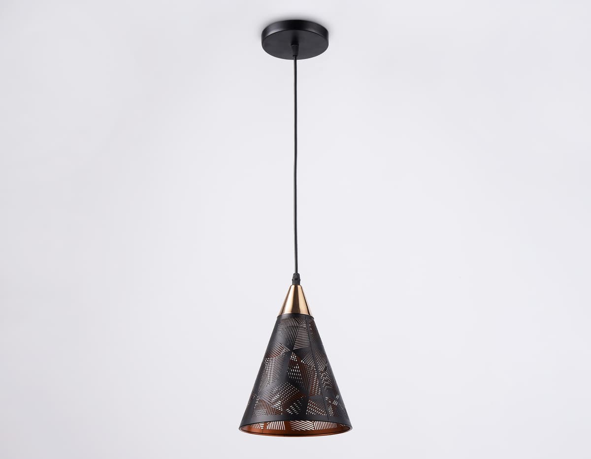 Подвесной светильник TR8431 BK/FGD черный/золото E27 max 40W D180*800 Ambrella Light 12