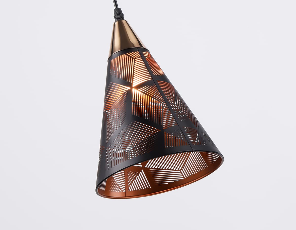 Подвесной светильник TR8431 BK/FGD черный/золото E27 max 40W D180*800 Ambrella Light 8