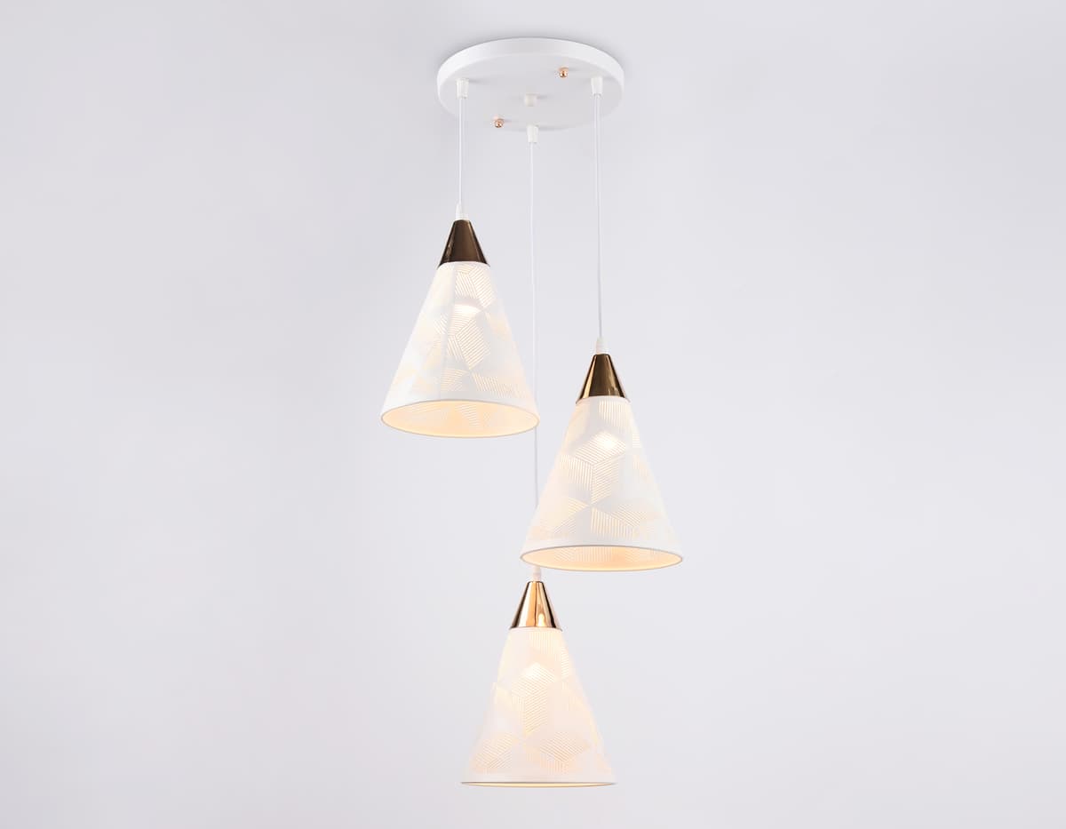 Подвесной светильник TR8433/3 WH/FGD белый/золото E27/3 max 40W D360*800 Ambrella Light 10