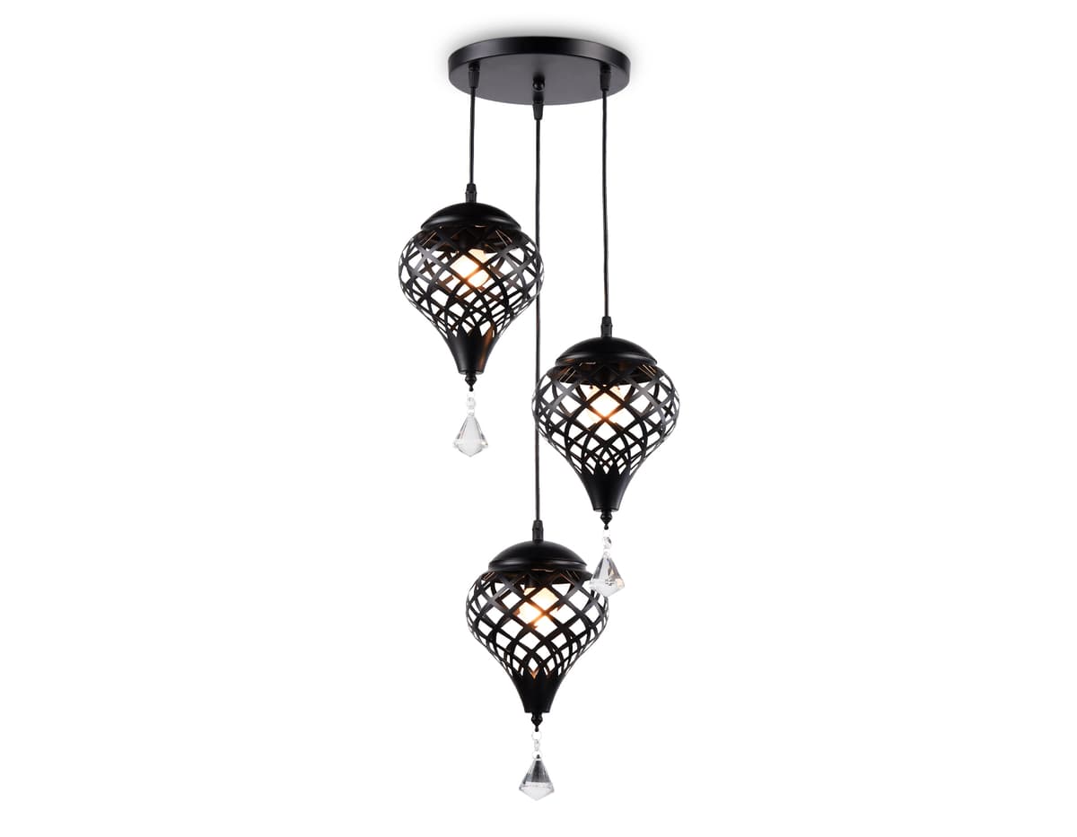 Подвесной светильник TR8444/3 BK черный E27/3 max 40W D350*800 Ambrella Light 6
