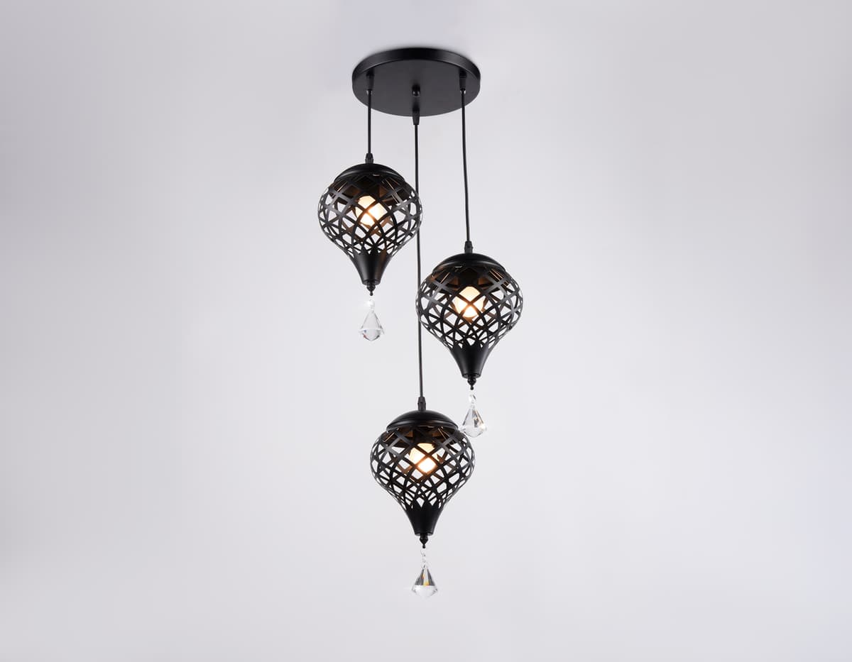 Подвесной светильник TR8444/3 BK черный E27/3 max 40W D350*800 Ambrella Light 9