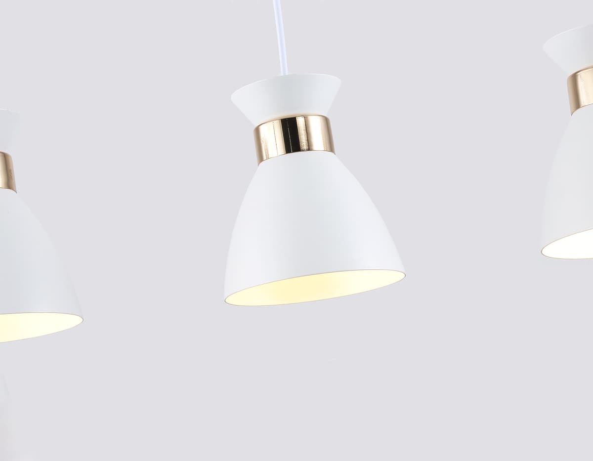 Светильник подвесной в стиле лофт TR8466/3 WH/FGD белый/золото E27/3 max 60W 550*135*1000 Ambrella Light 10