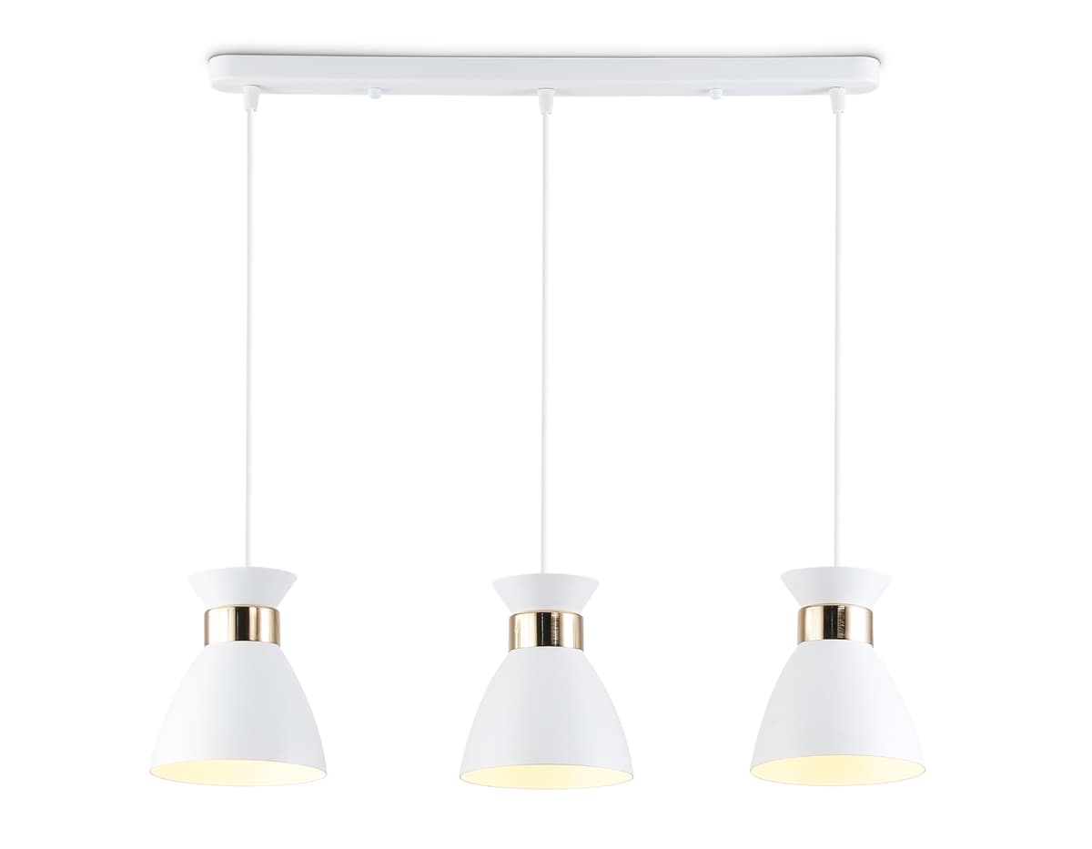 Светильник подвесной в стиле лофт TR8466/3 WH/FGD белый/золото E27/3 max 60W 550*135*1000 Ambrella Light 7