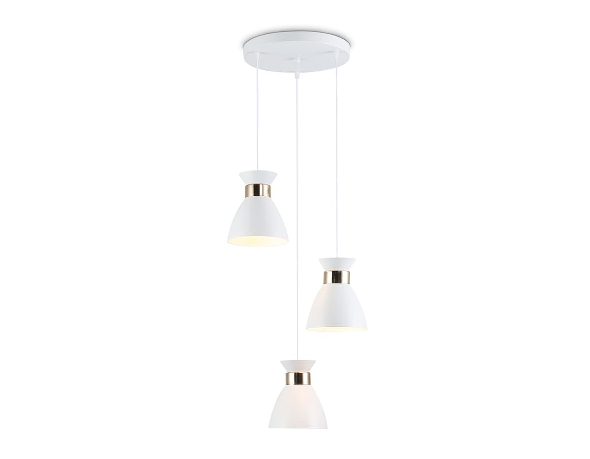 Светильник подвесной в стиле лофт TR8467/3 WH/FGD белый/золото E27/3 max 60W D340*1000 Ambrella Light 7