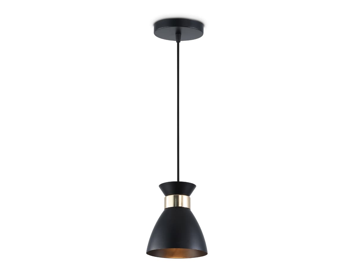 Светильник подвесной в стиле лофт TR8468 BK/FGD черный/золото E27 max 60W D130*1000 Ambrella Light 7