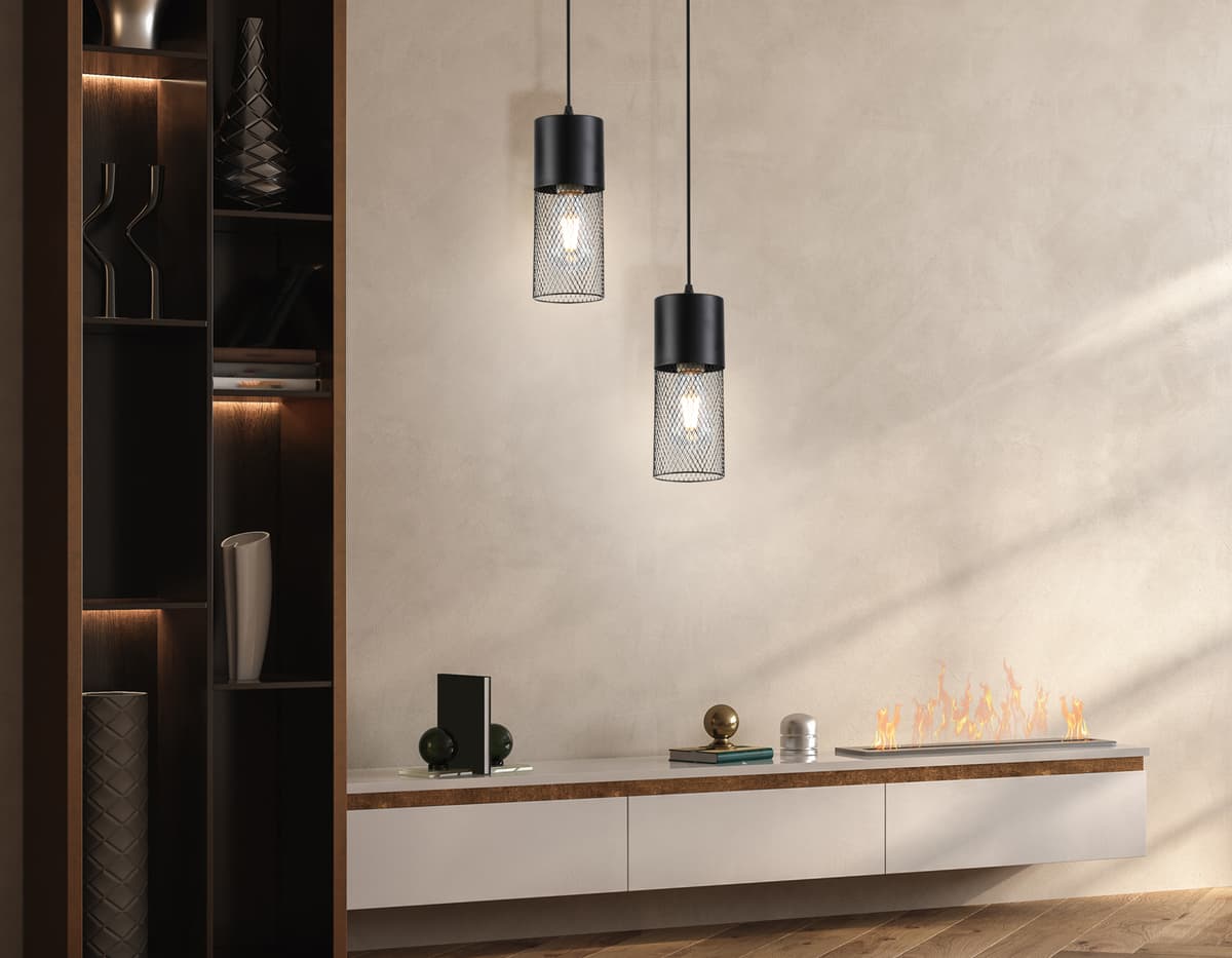 Светильник подвесной TR8500 BK черный E27 max 60W D100*1000 Ambrella Light 11