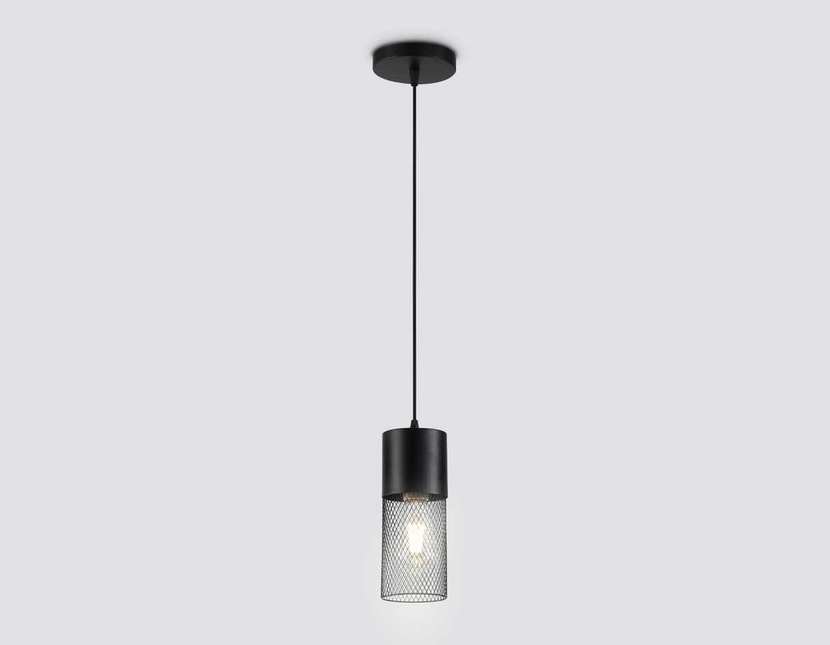 Светильник подвесной TR8500 BK черный E27 max 60W D100*1000 Ambrella Light 8