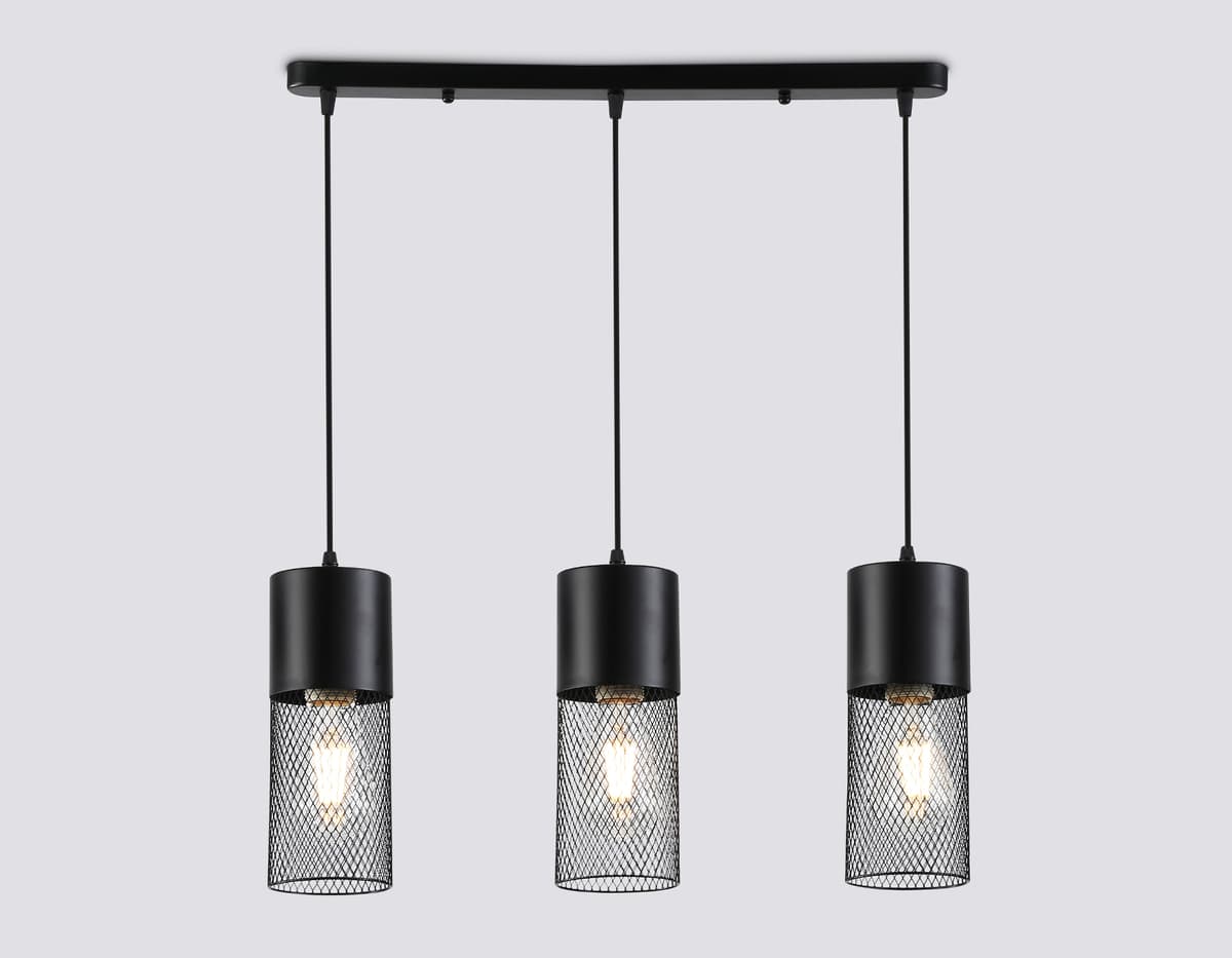 Светильник подвесной TR8501/3 BK черный E27/3 max 60W 550*100*1000 Ambrella Light 8