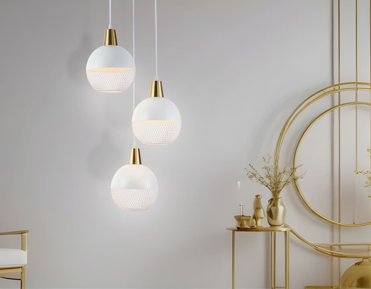 Светильник подвесной TR8503/3 WH/CP белый/медь E27/3 max 60W D410*1000 Ambrella Light 11