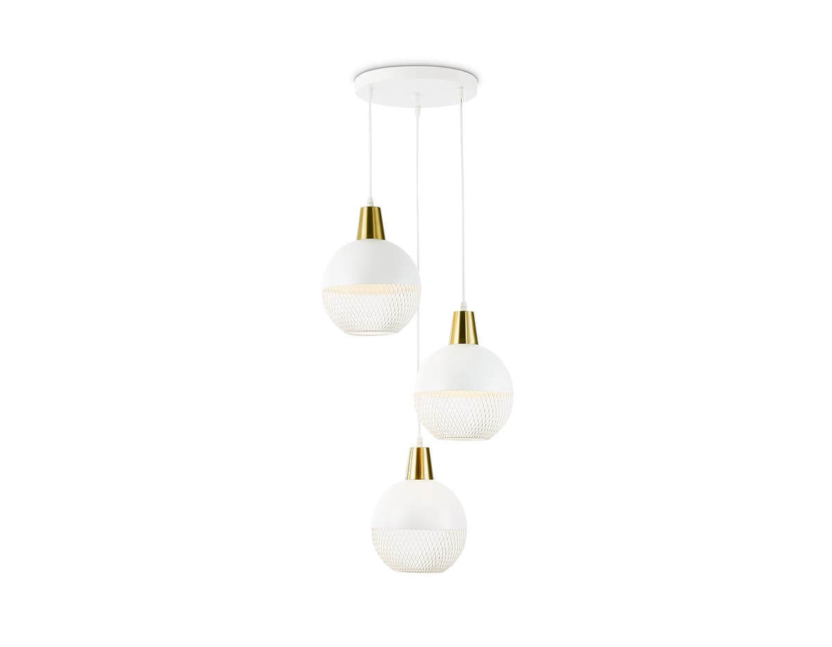 Светильник подвесной TR8503/3 WH/CP белый/медь E27/3 max 60W D410*1000 Ambrella Light 7