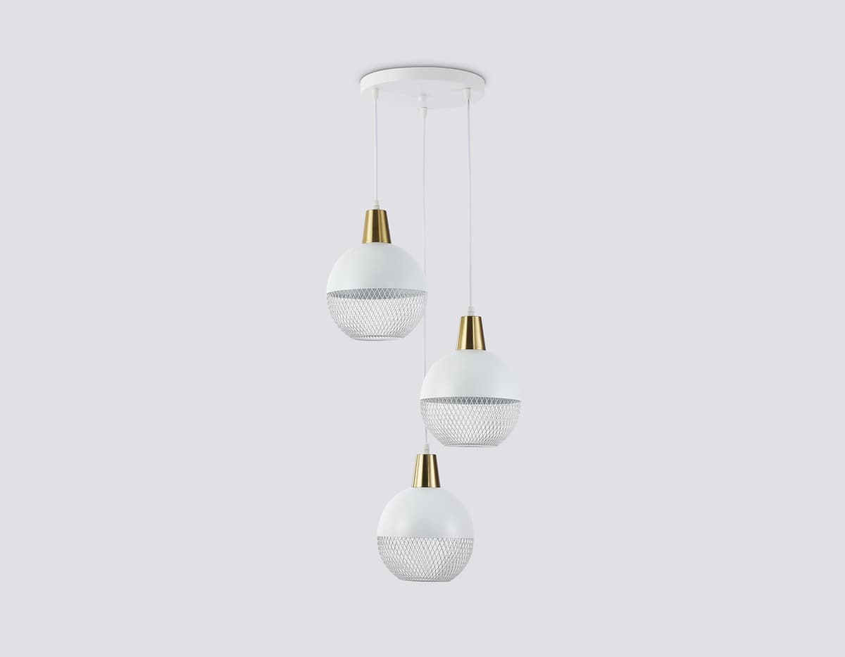 Светильник подвесной TR8503/3 WH/CP белый/медь E27/3 max 60W D410*1000 Ambrella Light 9