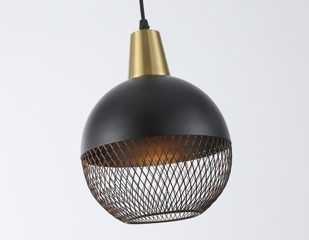 Светильник подвесной TR8504 BK/CP черный/медь E27 max 60W D200*1000 Ambrella Light 10