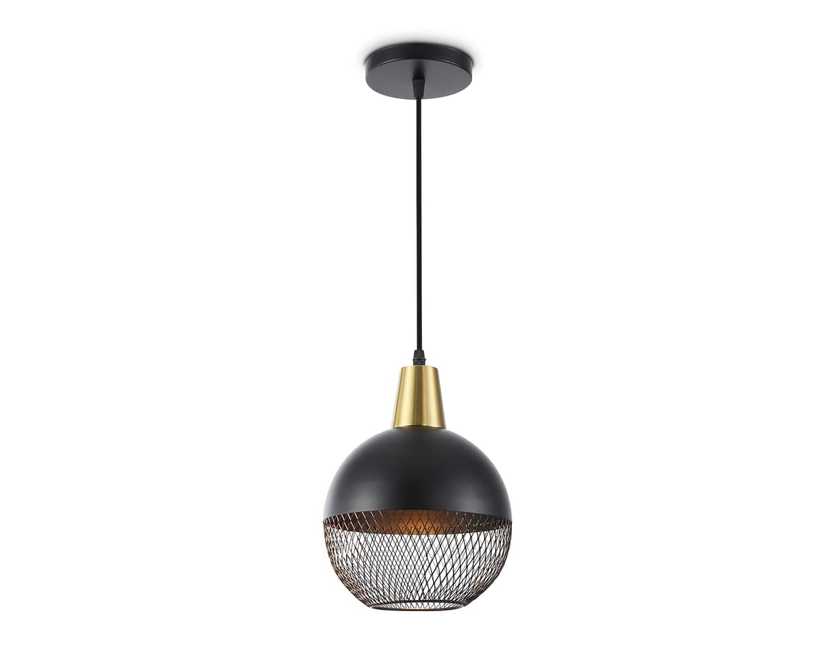 Светильник подвесной TR8504 BK/CP черный/медь E27 max 60W D200*1000 Ambrella Light 7