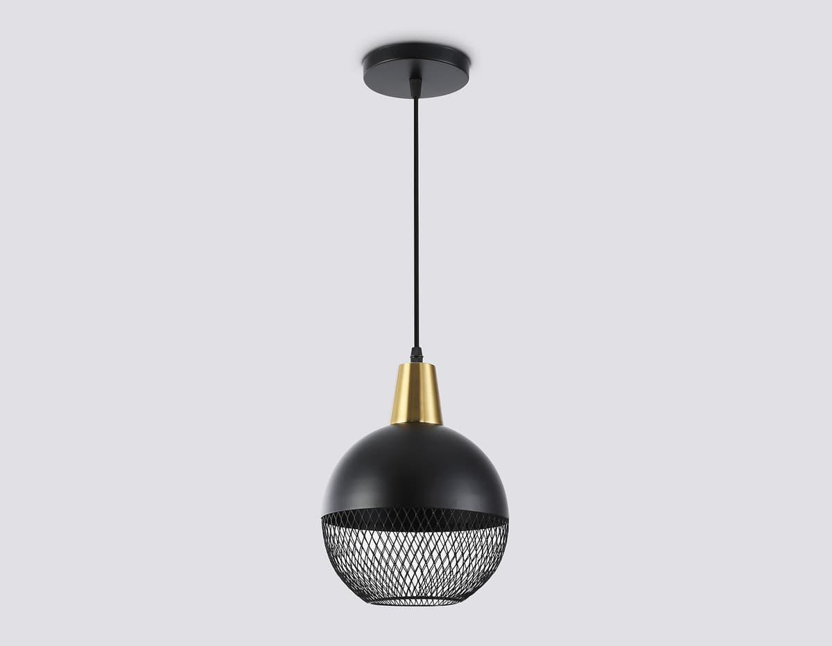 Светильник подвесной TR8504 BK/CP черный/медь E27 max 60W D200*1000 Ambrella Light 9