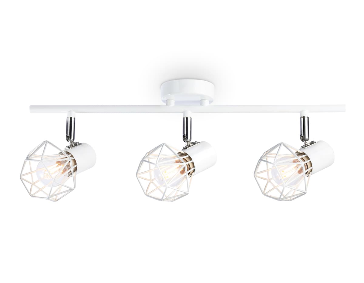 Настенно-потолочный спот в стиле лофт TR8631/3 WH/CH белый/хром E27*3 max 40W 460*91*175 Ambrella Light 2