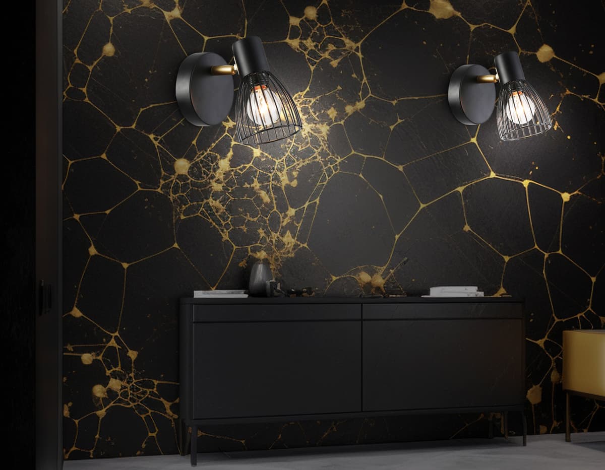Настенно-потолочный спот в стиле лофт TR8659 BK/GD черный/золото E14 max 60W 160*100*145 Ambrella Light 11