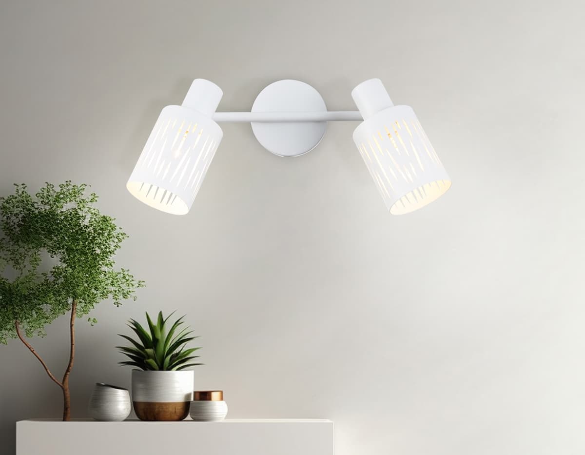 Настенно-потолочный спот в стиле лофт TR8664/2 WH белый E14/2 max 60W 360*100*190 Ambrella Light 11