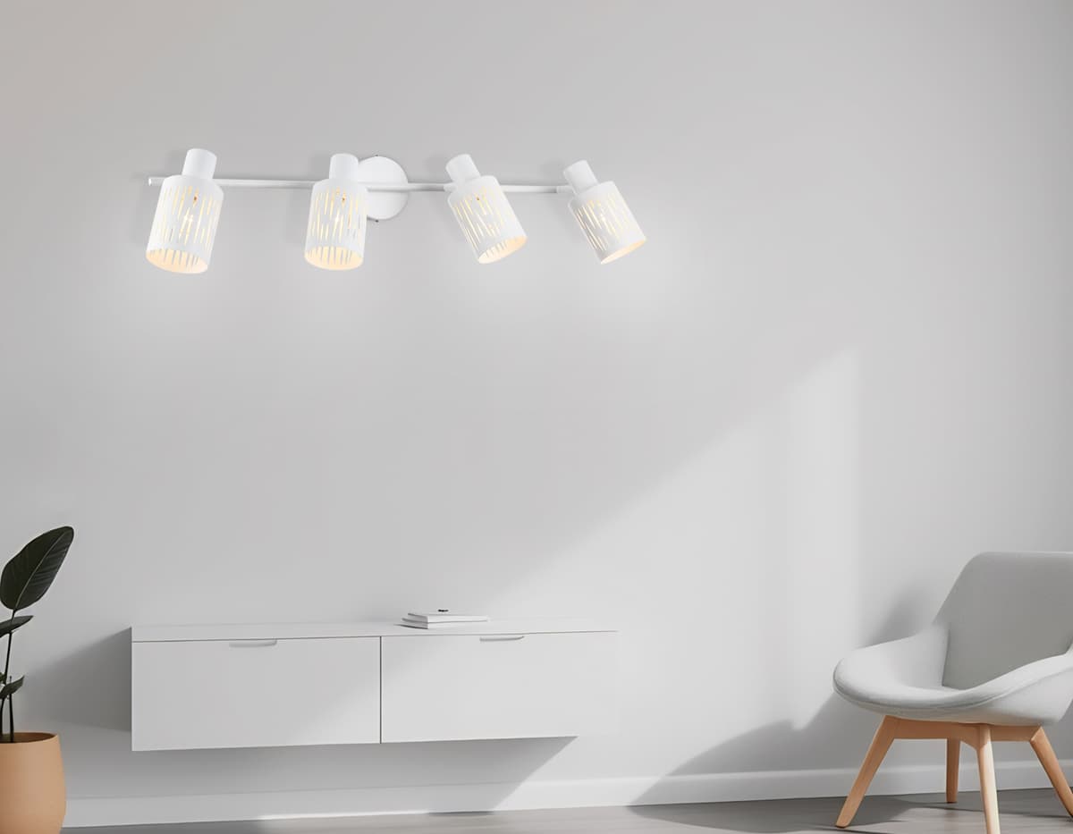 Настенно-потолочный спот в стиле лофт TR8666/4 WH белый E14/4 max 60W 760*100*190 Ambrella Light 11