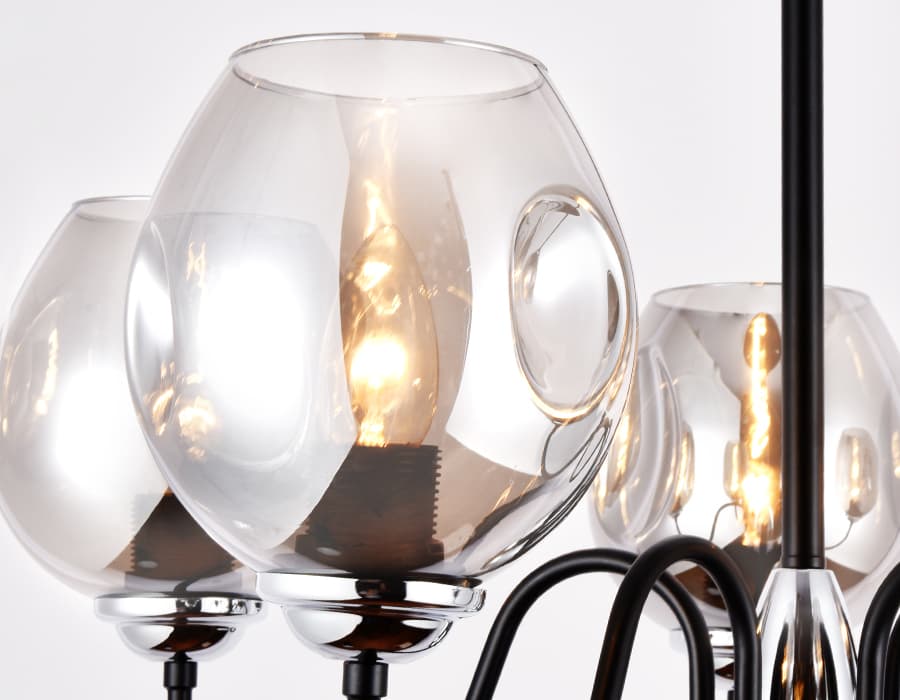 Подвесная люстра TR9058/5 BK/SM черный/дымчатый E27 max 40W D650*572 Ambrella Light 6