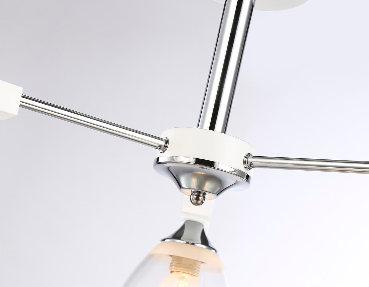 Подвесная люстра TR9091/3 WH/CH белый/хром E27*3 max 40W D570*270 Ambrella Light 10