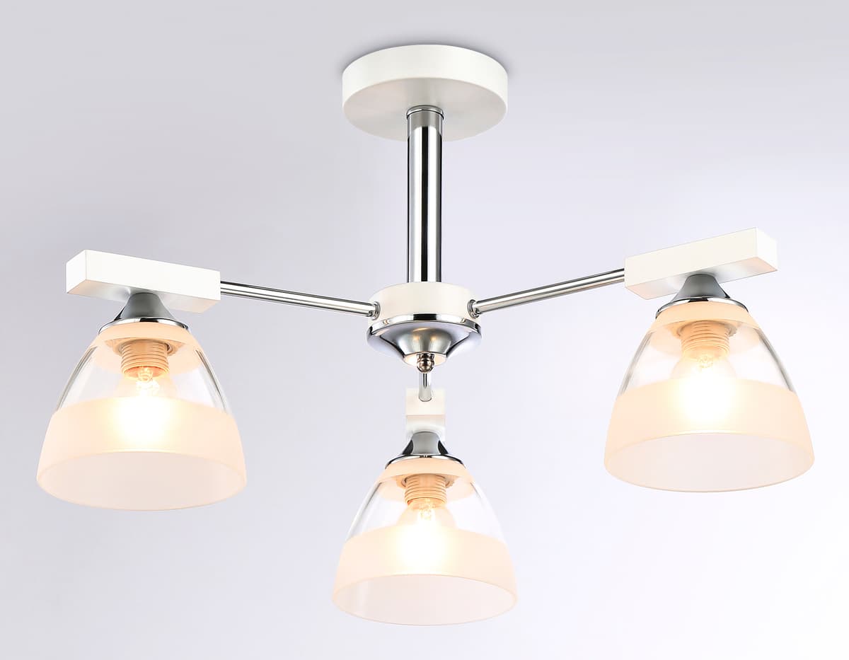 Подвесная люстра TR9091/3 WH/CH белый/хром E27*3 max 40W D570*270 Ambrella Light 11