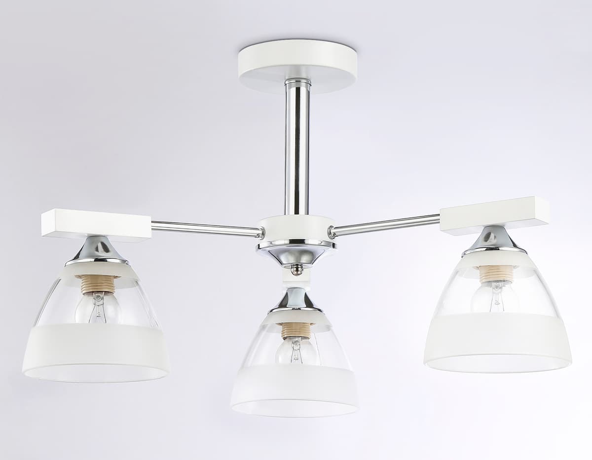 Подвесная люстра TR9091/3 WH/CH белый/хром E27*3 max 40W D570*270 Ambrella Light 12