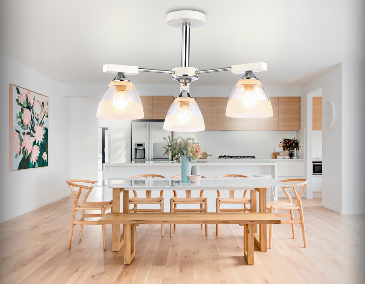 Подвесная люстра TR9091/3 WH/CH белый/хром E27*3 max 40W D570*270 Ambrella Light 9