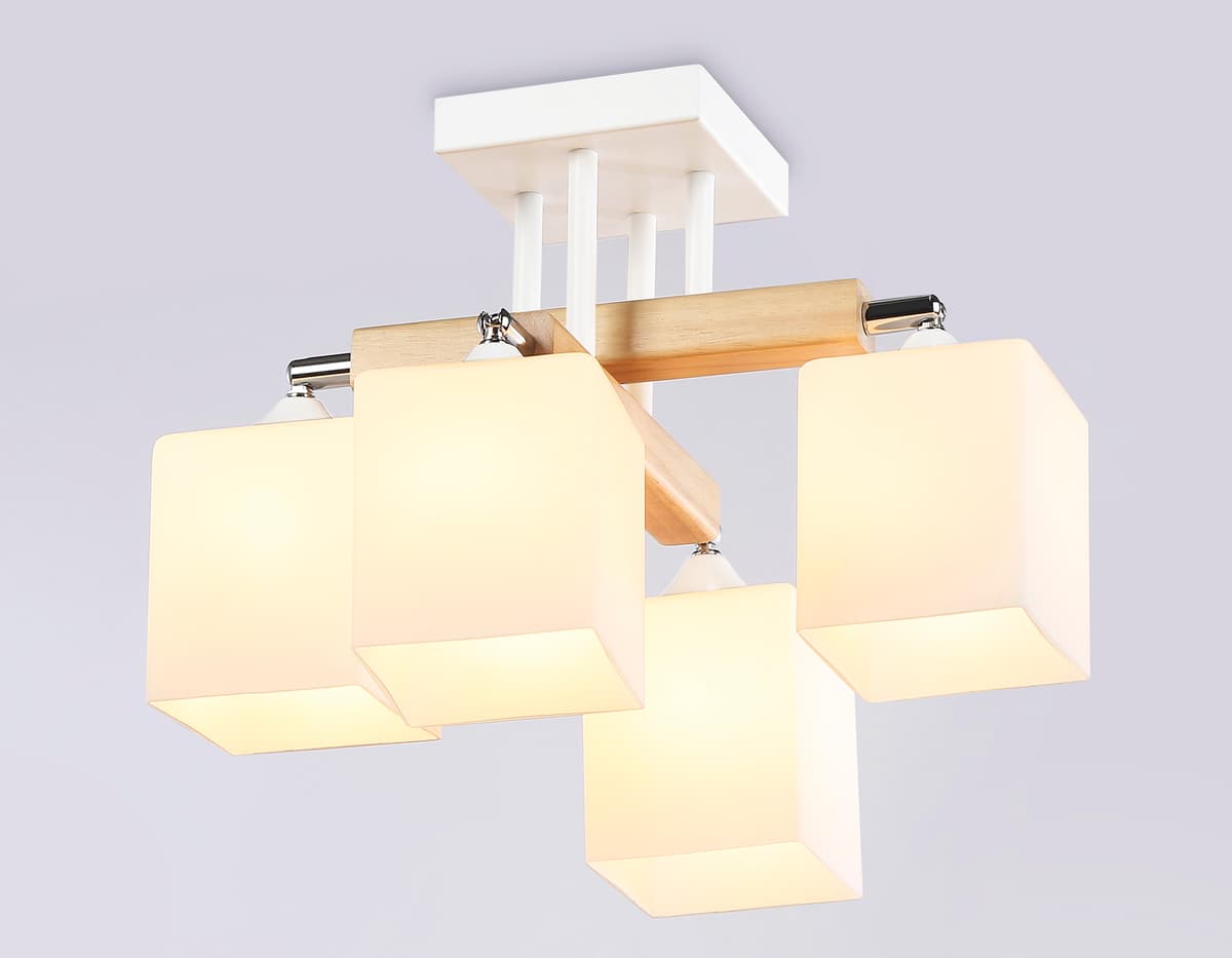 Подвесная люстра TR9512/4 WH/CH/FR белый/хром/белый матовый E27*4 max 40W D567*266 Ambrella Light 11
