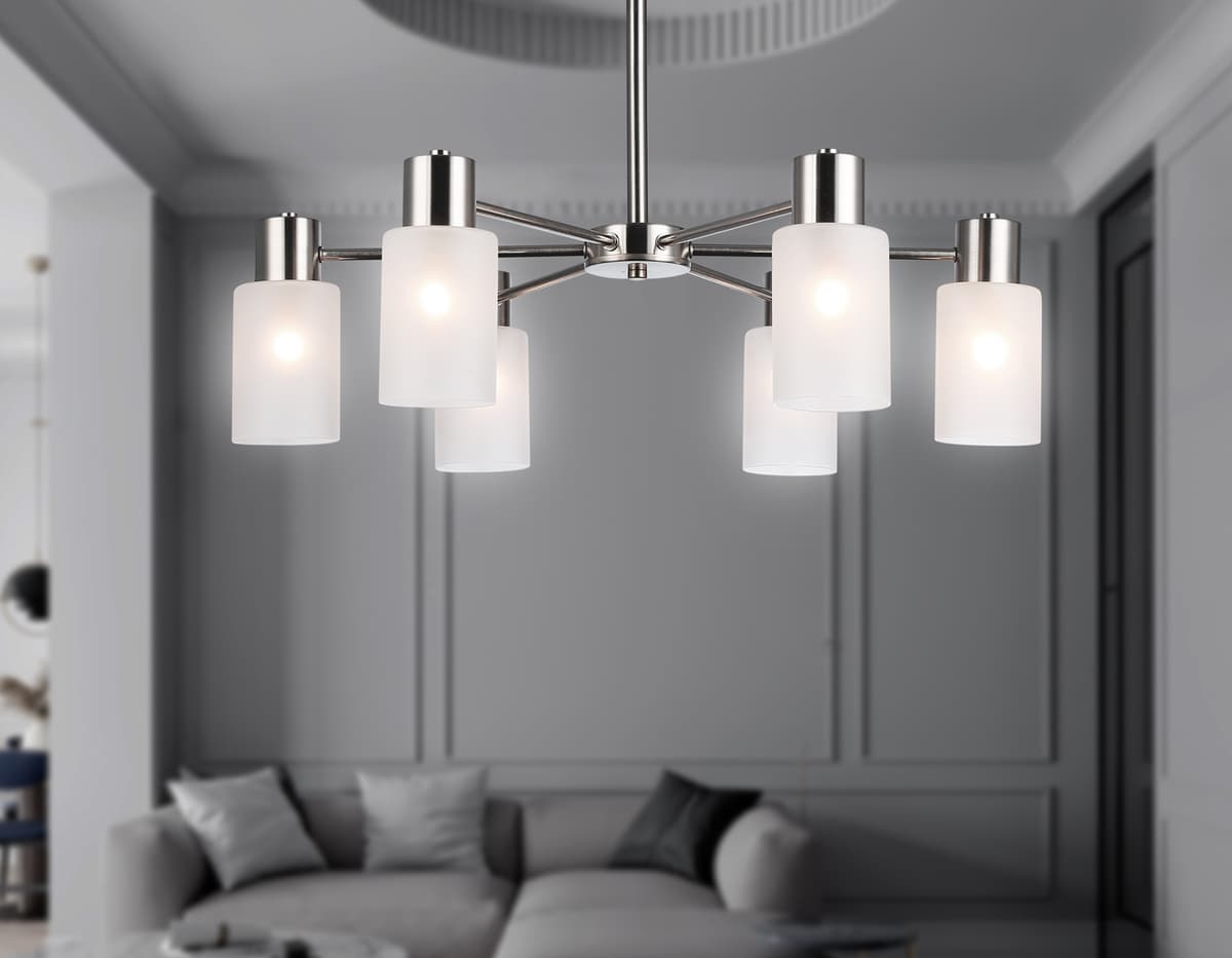 Подвесной светильник TR9572/6 SN сатин E14*6 max 40W 620*620*385 Ambrella Light 13