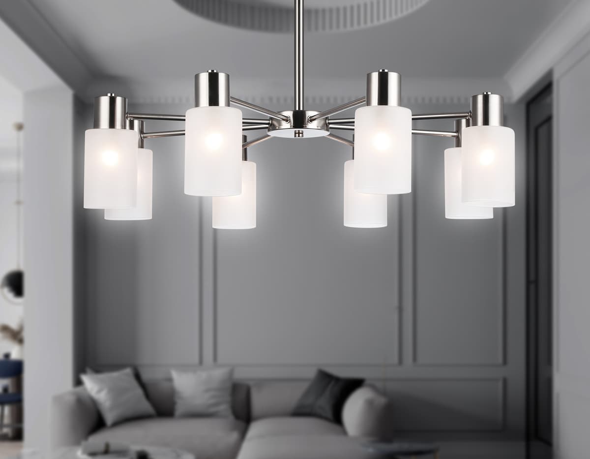 Подвесной светильник TR9575/8 SN сатин E14*8 max 40W 720*720*385 Ambrella Light 13