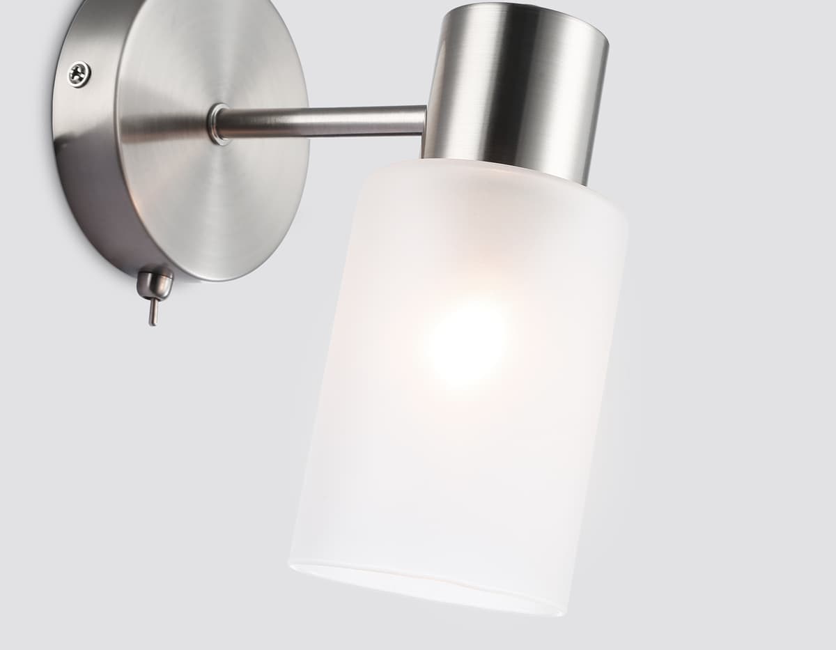 Настенный светильник с выключателем на корпусе TR9578 SN сатин E14 max 40W 175*100*195 Ambrella Light 10