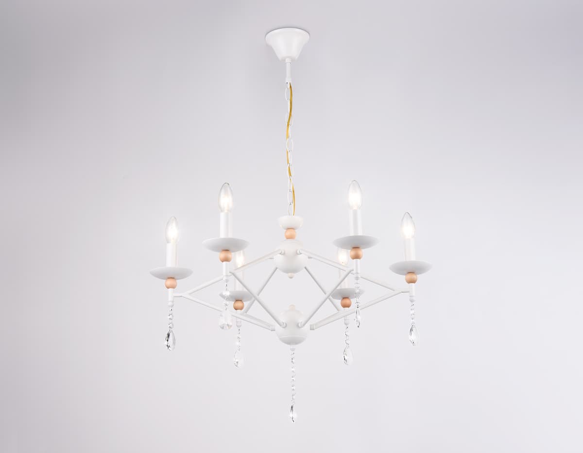 Подвесная люстра TR9596/6 WH белый E14/6 max 40W D660*880 Ambrella Light 9