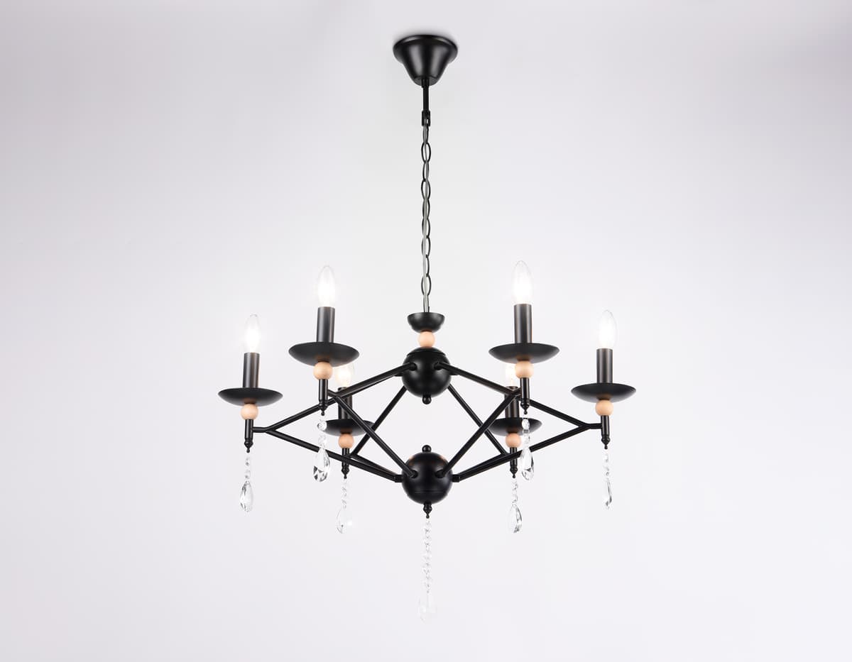 Подвесная люстра TR9597/6 BK черный E14/6 max 40W D660*880 Ambrella Light 11