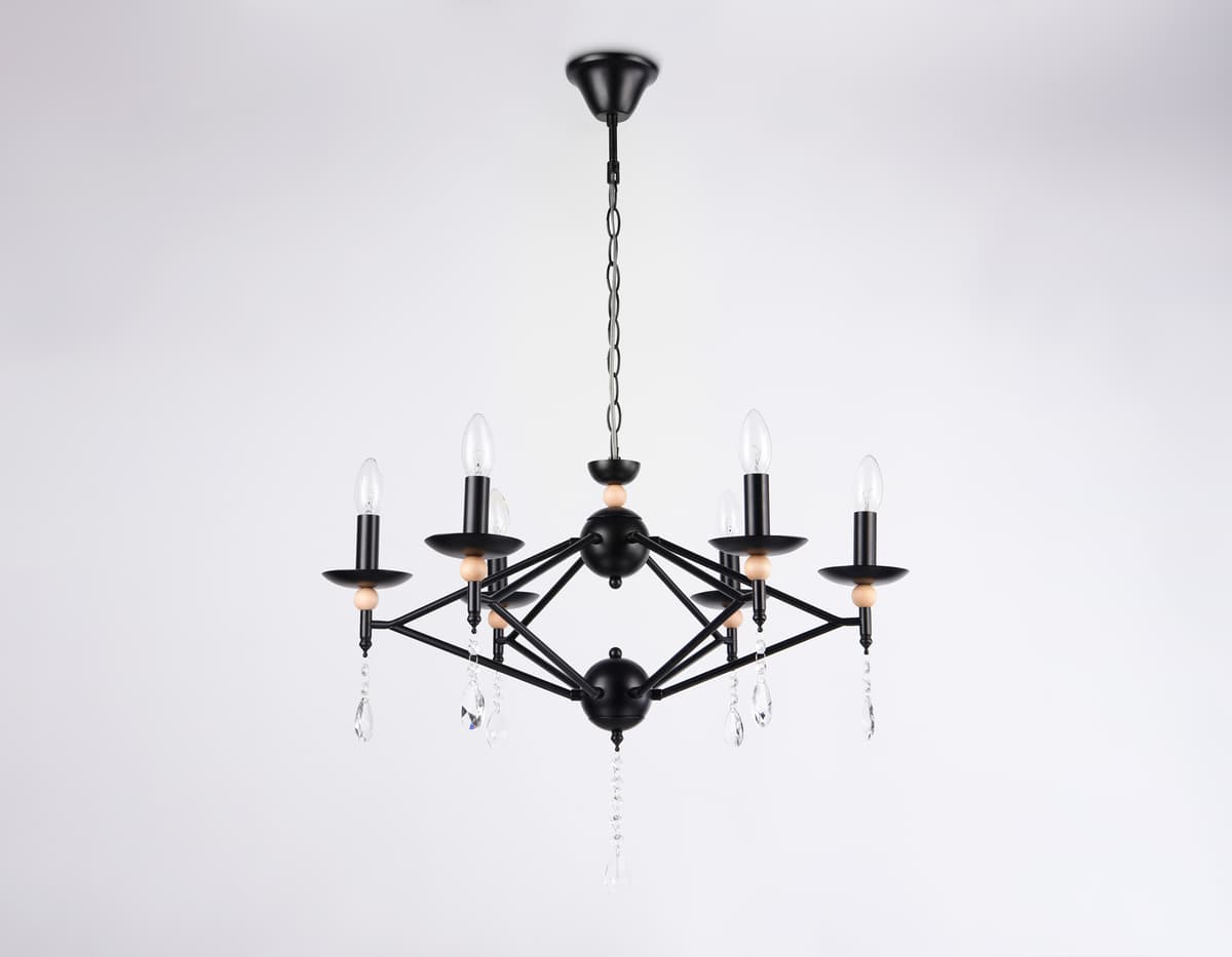 Подвесная люстра TR9597/6 BK черный E14/6 max 40W D660*880 Ambrella Light 12