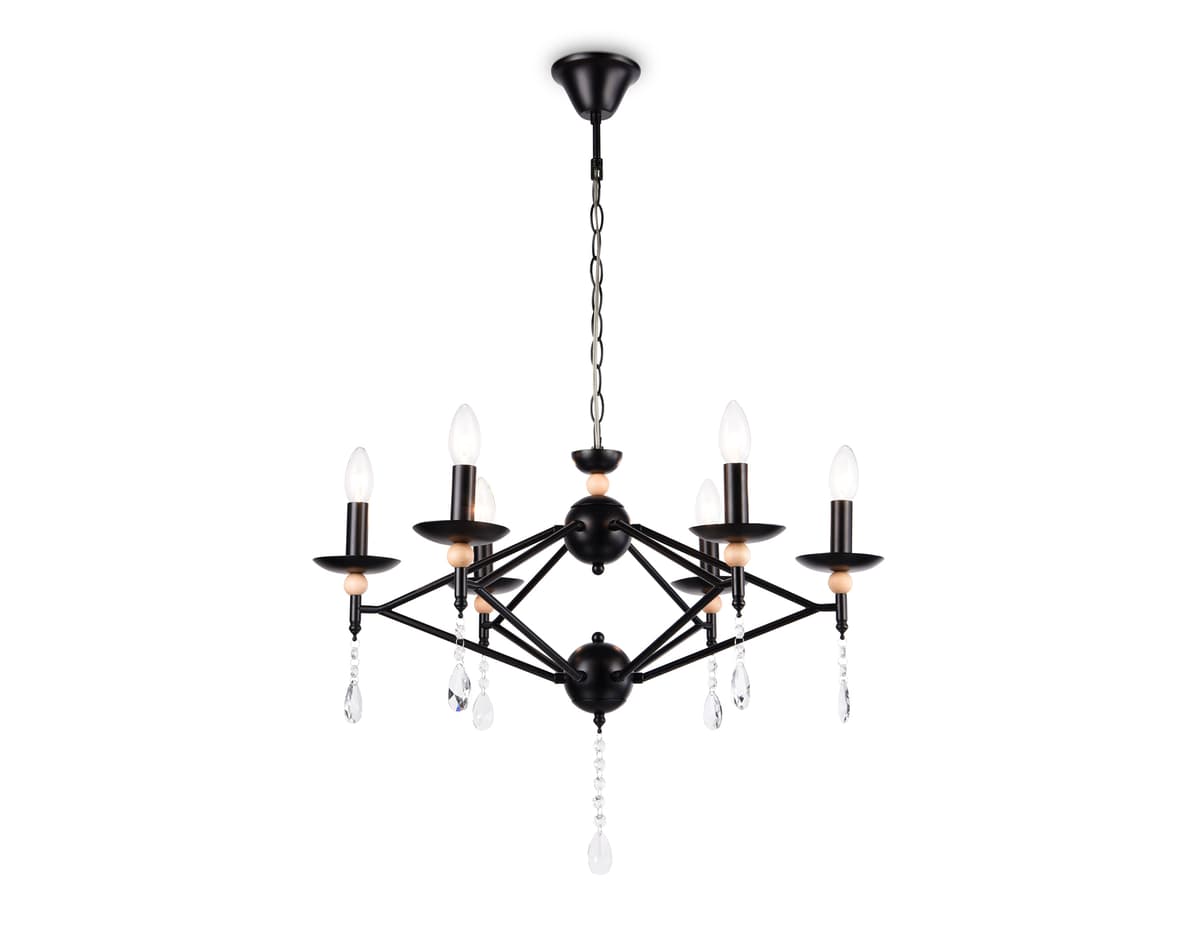 Подвесная люстра TR9597/6 BK черный E14/6 max 40W D660*880 Ambrella Light 7