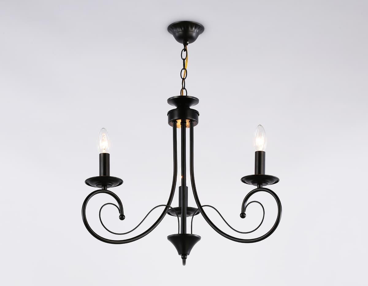 Подвесная люстра TR9606/3 BK черный E14/3 max 40W D560*650 Ambrella Light 13