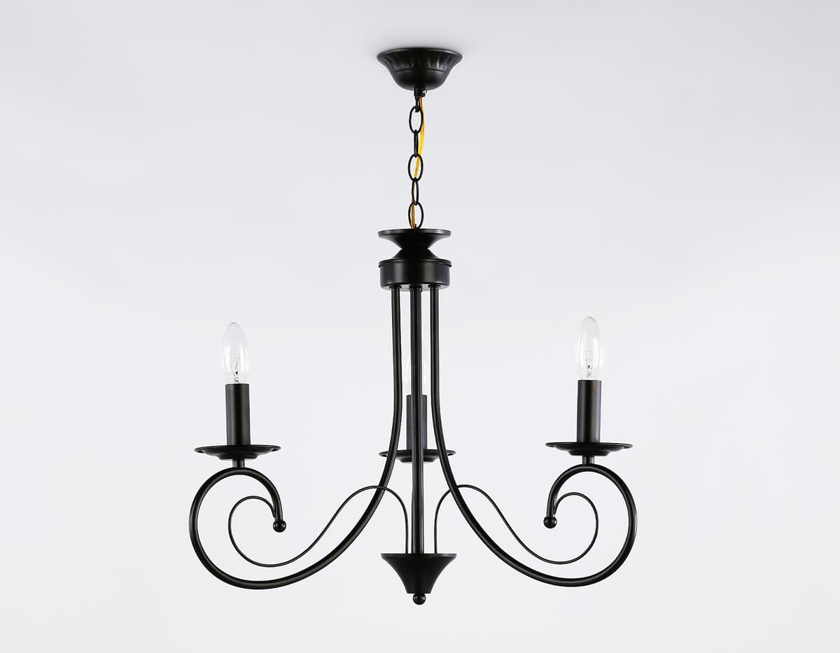 Подвесная люстра TR9606/3 BK черный E14/3 max 40W D560*650 Ambrella Light 14