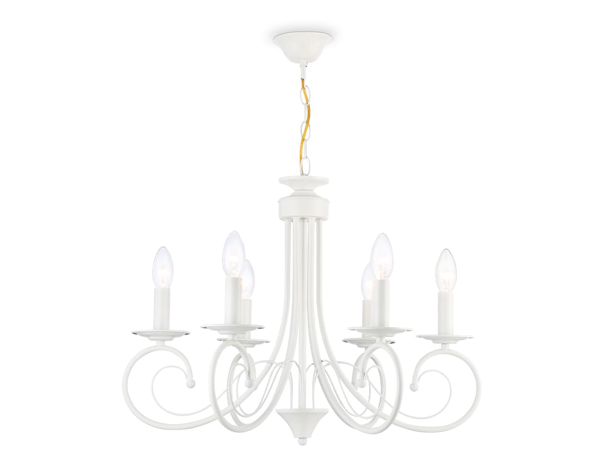 Подвесная люстра TR9611/6 WH белый E14/6 max 40W D560*650 Ambrella Light 3