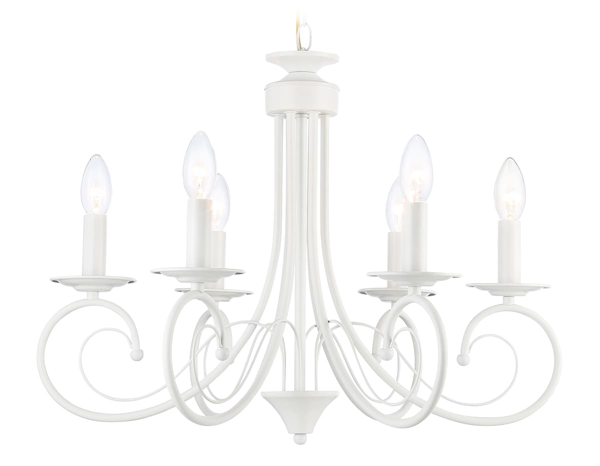 Подвесная люстра TR9611/6 WH белый E14/6 max 40W D560*650 Ambrella Light 4