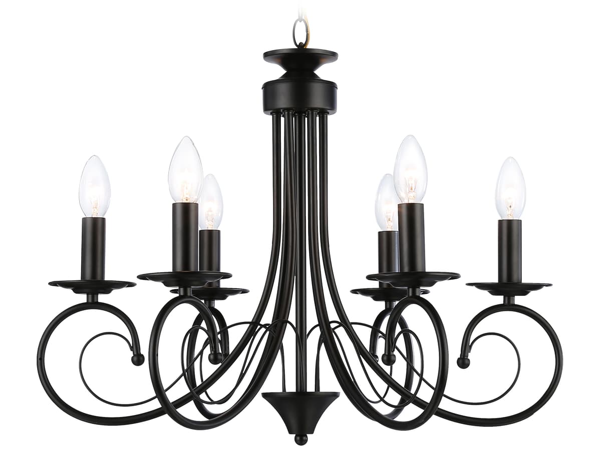 Подвесная люстра TR9612/6 BK черный E14/6 max 40W D560*650 Ambrella Light 4