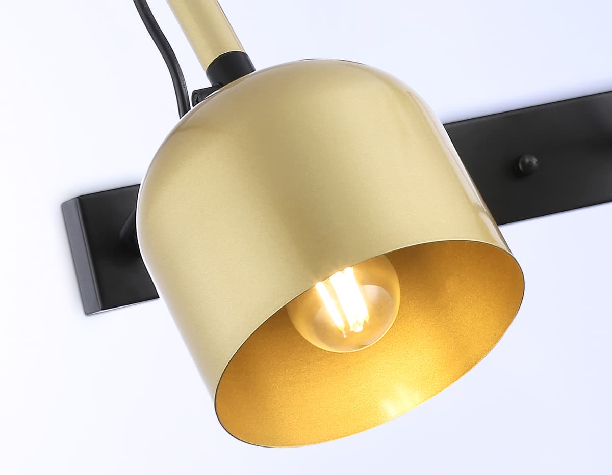 Настенно-потолочный спот TR97106/2 GD/BK золото/черный E27*2 max 40W D130*223*273 Ambrella Light 6