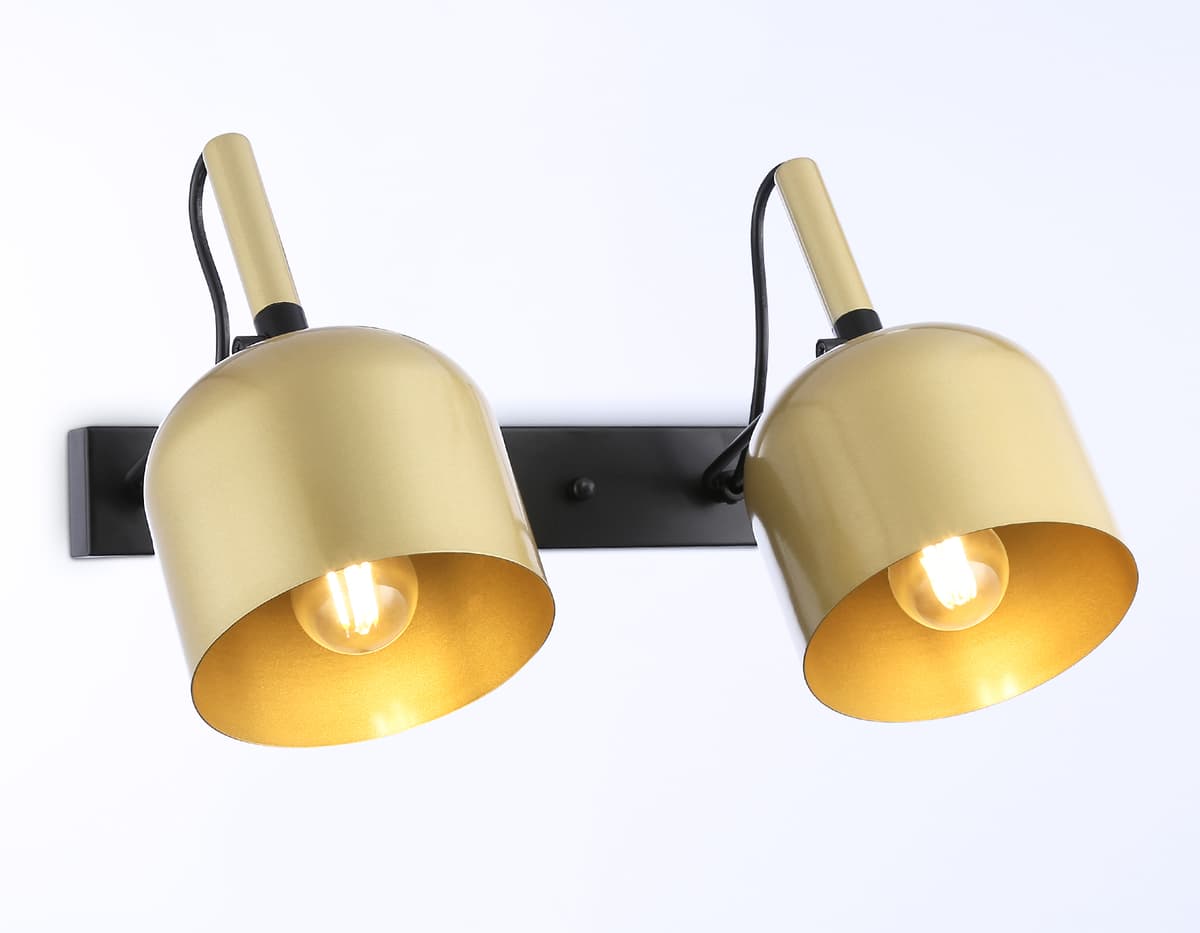 Настенно-потолочный спот TR97106/2 GD/BK золото/черный E27*2 max 40W D130*223*273 Ambrella Light 8