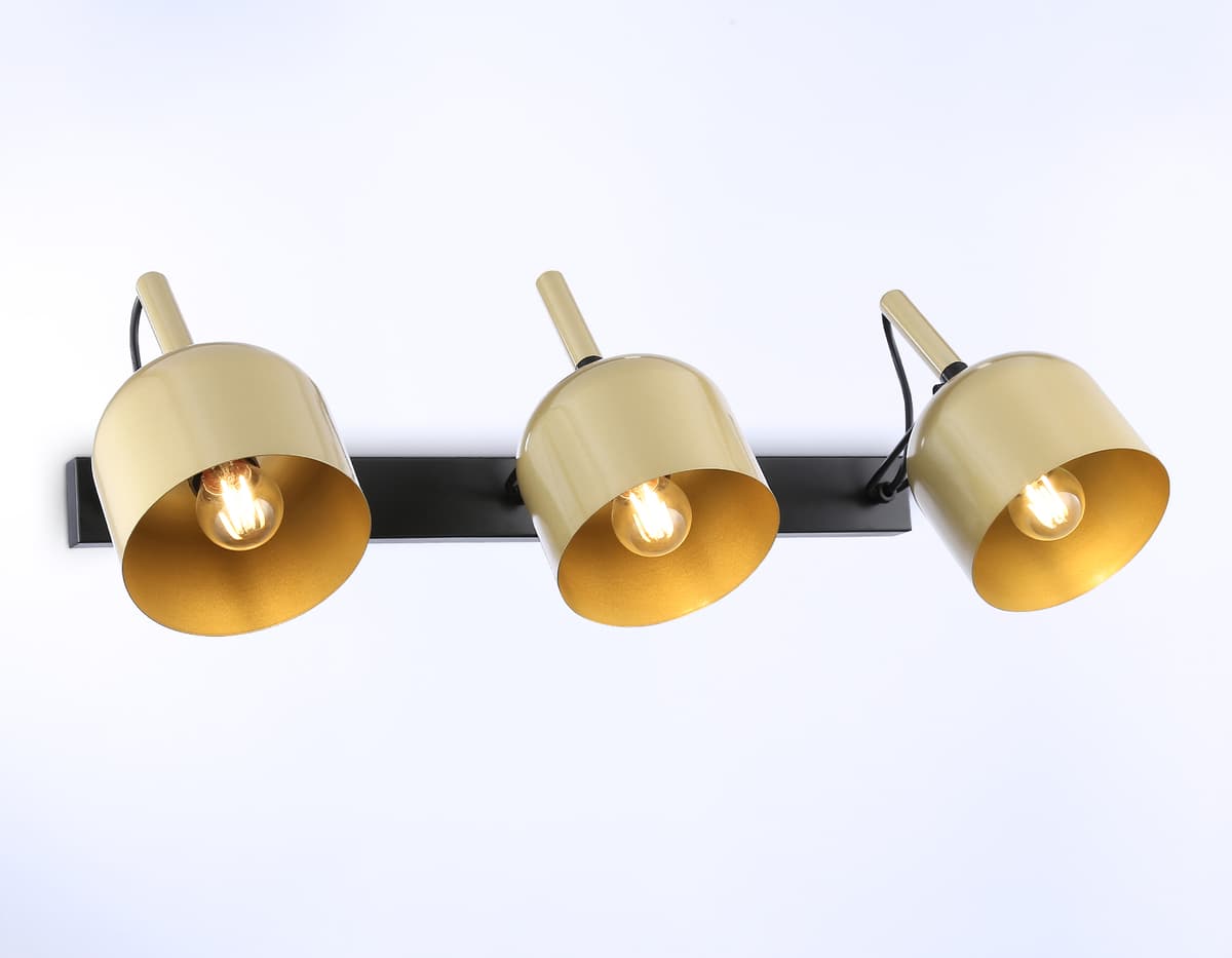 Настенно-потолочный спот TR97109/3 GD/BK золото/черный E27*3 max 40W D130*223*273*550 Ambrella Light 8