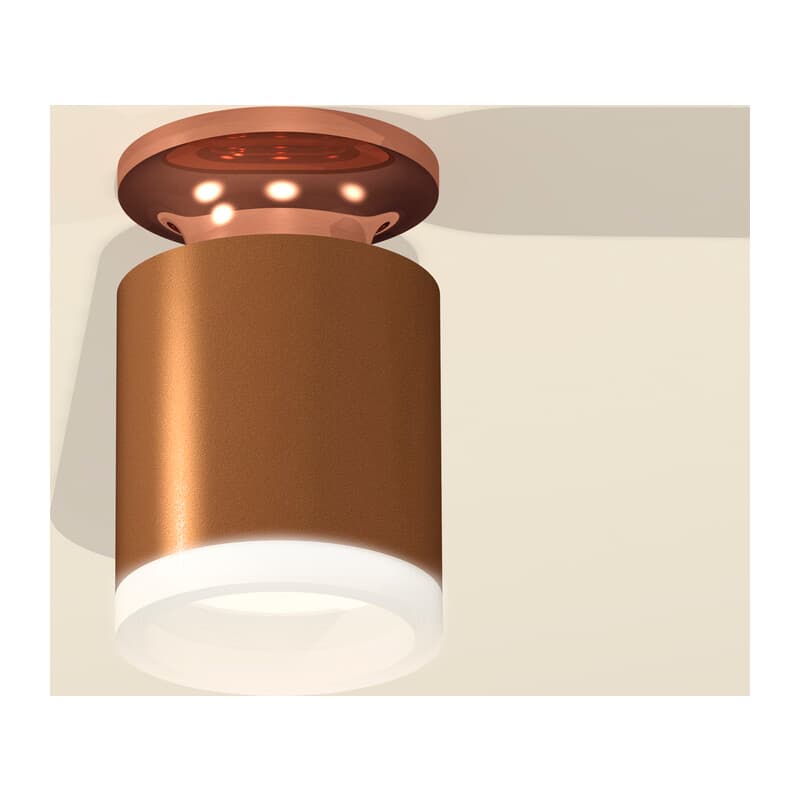 Комплект накладного светильника с акрилом XS6304152 SCF/PPG/FR кофе песок/золото розовое полированное/белый матовый MR16 GU5.3 Ambrella Light 3