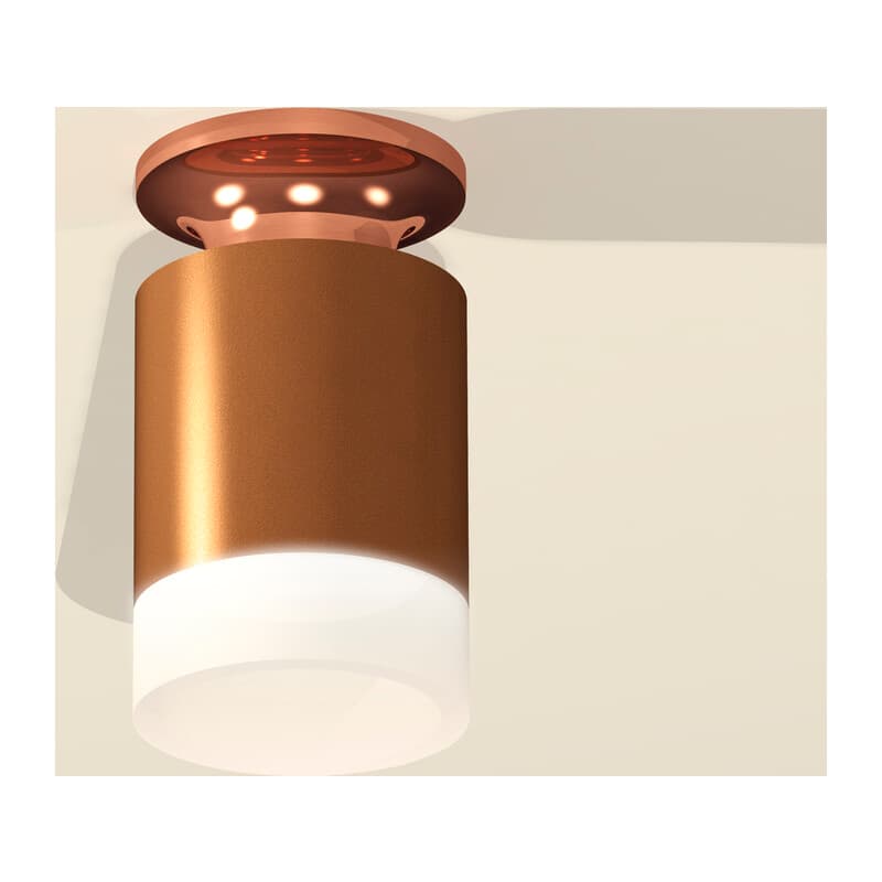 Комплект накладного светильника с акрилом XS6304153 SCF/PPG/FR кофе песок/золото розовое полированное/белый матовый MR16 GU5.3 Ambrella Light 3