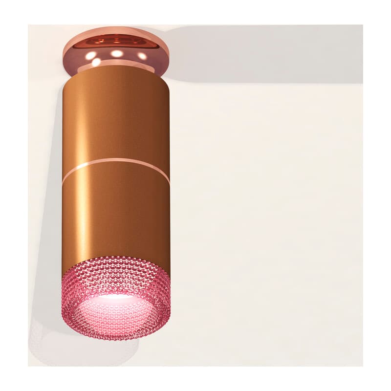 Комплект накладного светильника с композитным хрусталем XS6304211 SCF/PPG/PI кофе песок/золото розовое полированное/розовый MR16 GU5.3 Ambrella Light 3