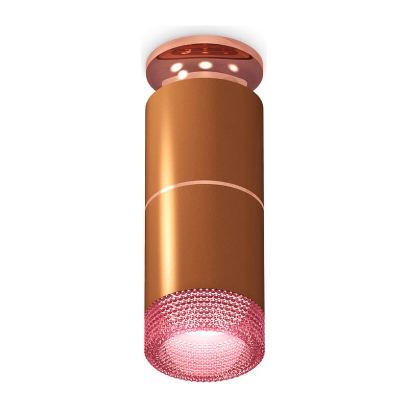 Комплект накладного светильника с композитным хрусталем XS6304211 SCF/PPG/PI кофе песок/золото розовое полированное/розовый MR16 GU5.3 Ambrella Light 4