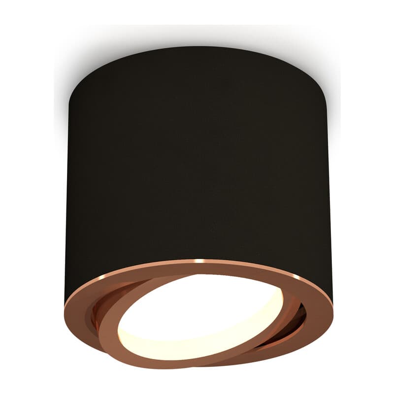 Комплект накладного поворотного светильника XS7402004 SBK/PPG черный песок/золото розовое полированное MR16 GU5.3 (C7402, N7005) Ambrella Light 4