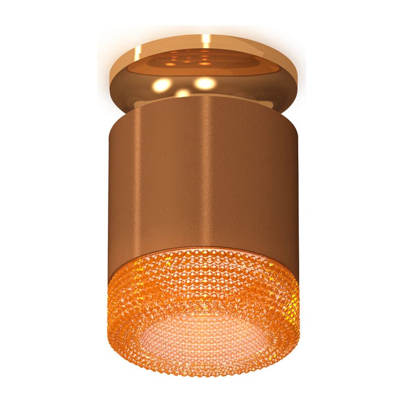 Комплект накладного светильника с композитным хрусталем XS7404122 SCF/PYG/CF кофе песок/золото желтое полированное/кофе MR16 GU5.3 (N7929, C7404, N7195) Ambrella Light 2